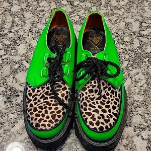 Fluevog Men's size 7 neon green Creepers